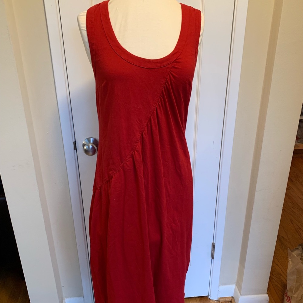 eShakti EEUC Casual Red Midi Dress ❤️ Knit
